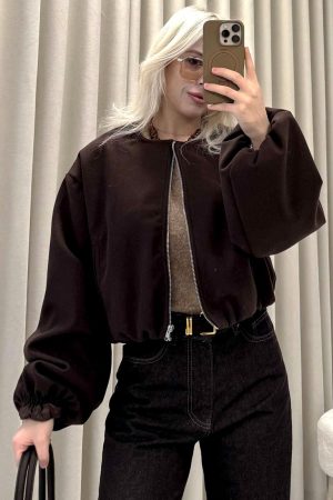 Bomber Kahverengi Ceket