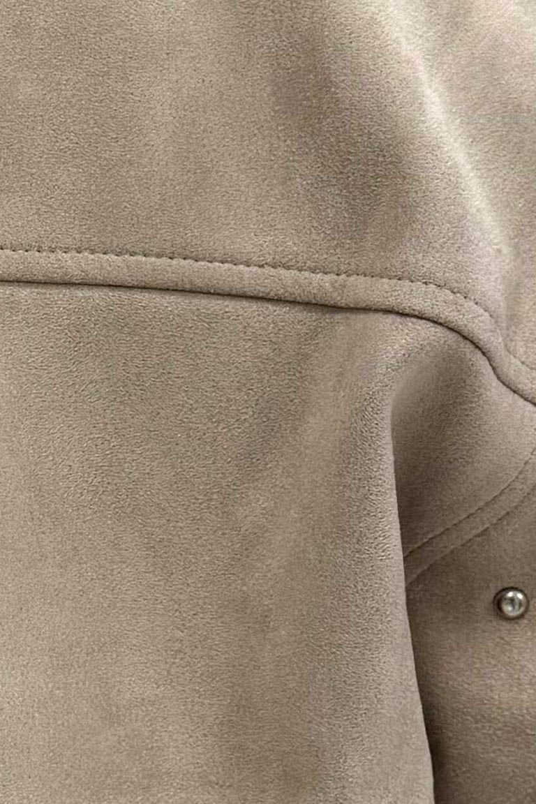 Premium Kısa Süet Zımba Detaylı Ceket - Görsel 3