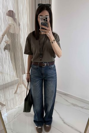 Lazer Efektli Rahat Kesim Straight Jean