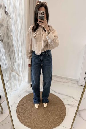 Wide Leg Koyu Mavi Jean