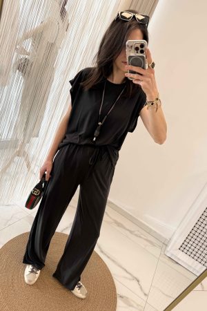 Kısa Kollu Modal Takım Antrasit