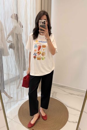 Sunday Morning Baskılı T-shirt