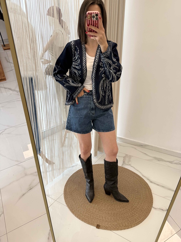 Mavi Denim Şort - Görsel 4
